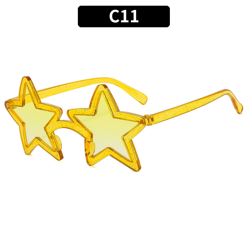 Trendy Colorful Star Shaped Sunglasses for Parties