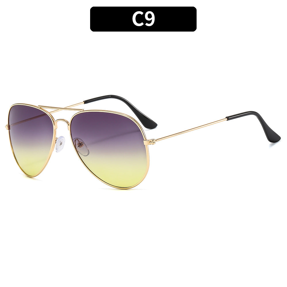 Retro Metal Frame Sunglasses with UV400 Protection