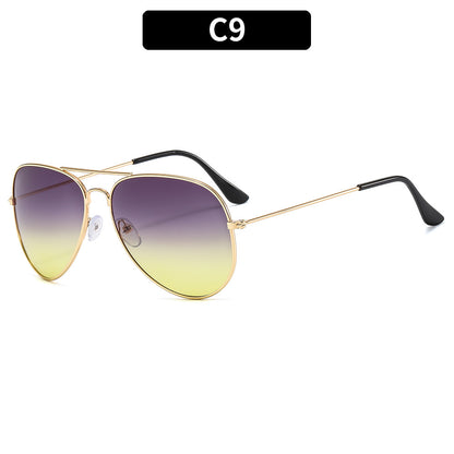 Retro Metal Frame Sunglasses with UV400 Protection