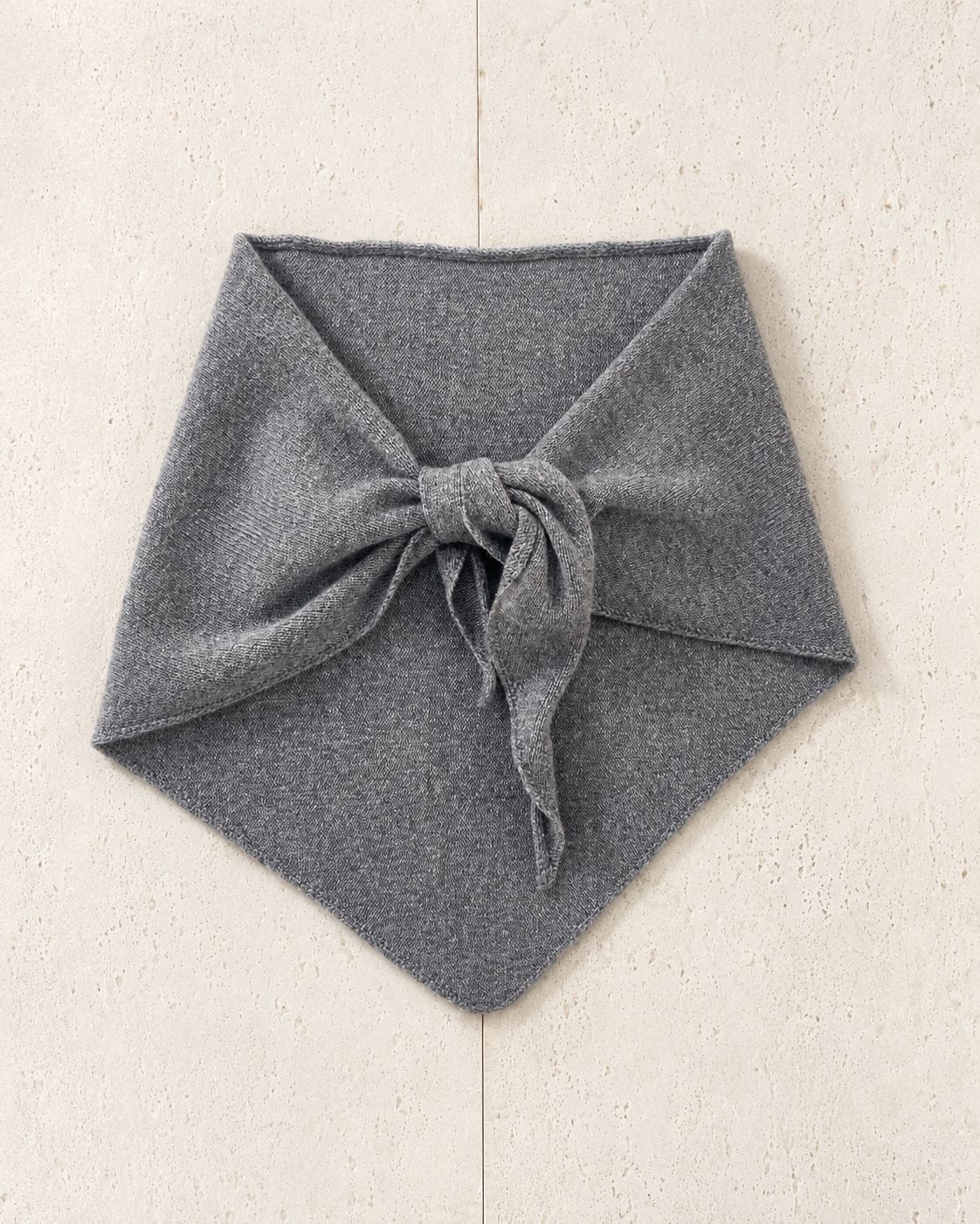 Solid Color Cashmere Wool Knitted Triangle Scarf for Women