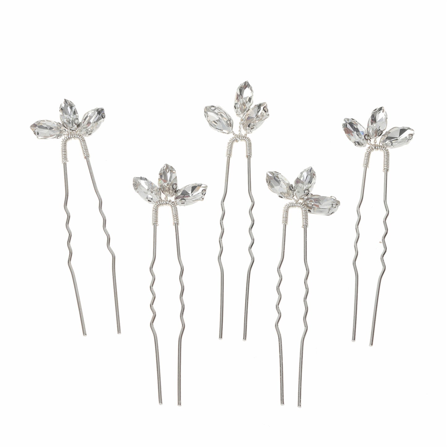 Metallic U Shaped Hair Pin Set of 3 Bridal Hair Accessories