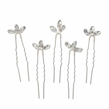 Metallic U Shaped Hair Pin Set of 3 Bridal Hair Accessories