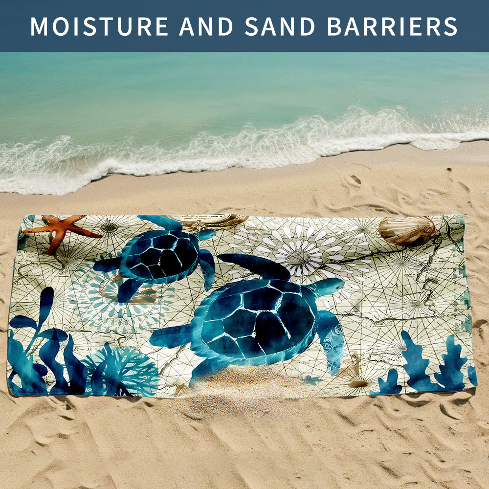 Ultra-Fine Microfiber Beach Towel Quick-Dry Bath Towel
