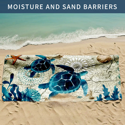 Ultra-Fine Microfiber Beach Towel Quick-Dry Bath Towel