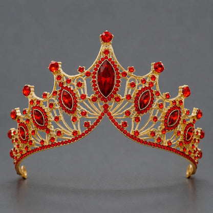 Baroque Style Crystal Crown for Weddings and Parties