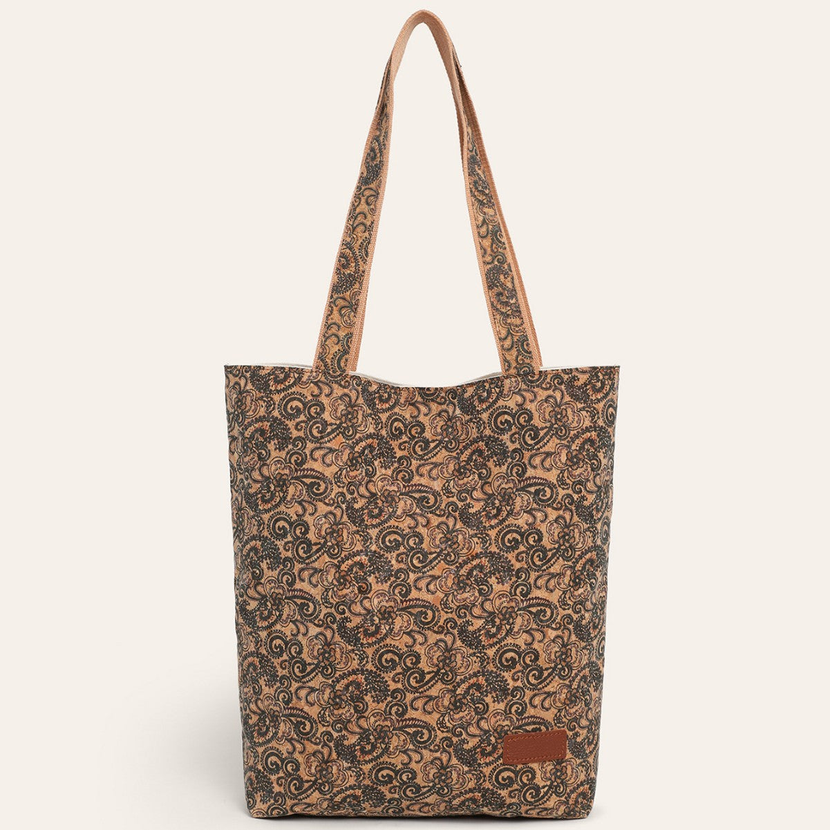 Fashionable Multifunctional Retro Print Cork Shoulder Tote Bag