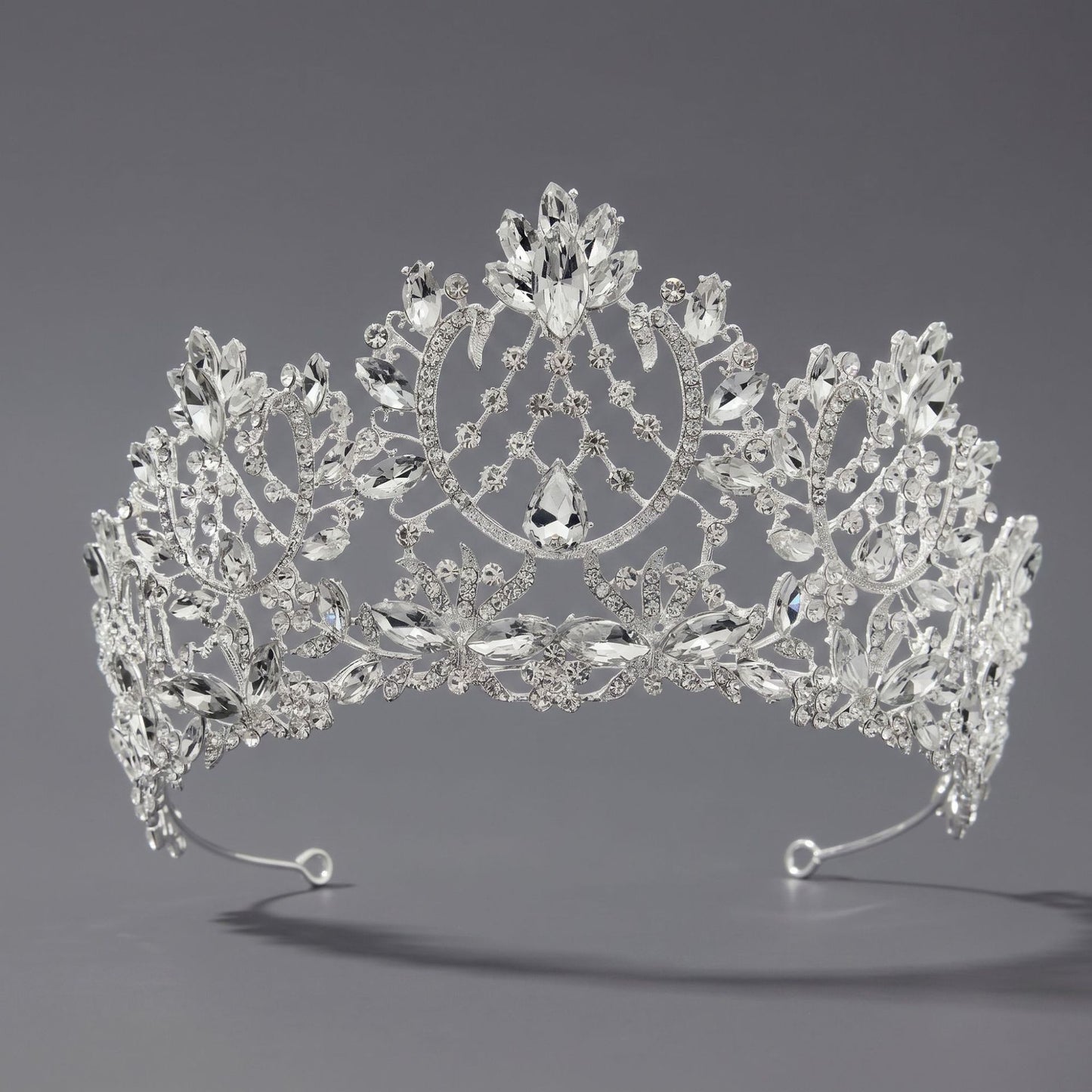 Luxury Rhinestone Princess Crown Headpiece for Birthdays and Weddings