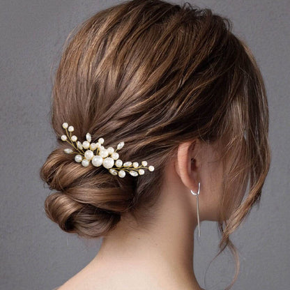 Handmade Pearl Wedding Side Hair Comb