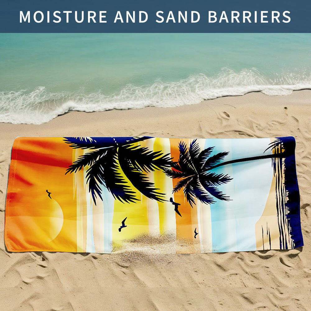 Custom Printed Beach Towel Microfiber Quick-Dry Towel