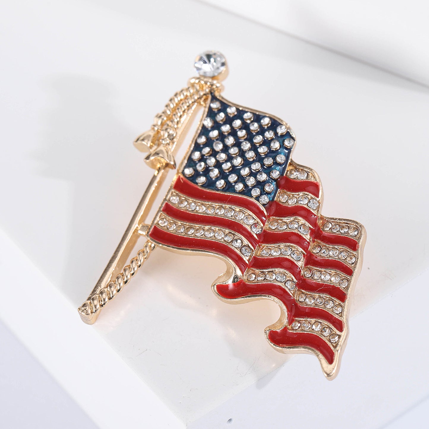 Creative American Flag Enamel Brooch Fashion Pin for Men and Women