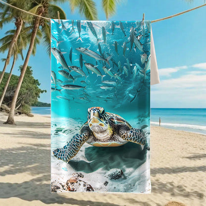 Ultra-Fine Microfiber Beach Towel Quick-Dry Bath Towel