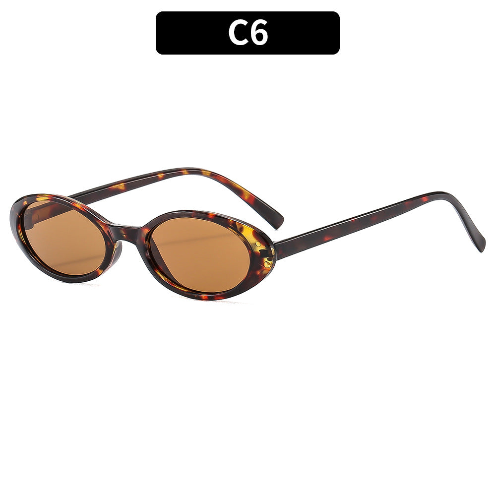 Retro Vintage Oval Sunglasses Stylish Outdoor Eyewear