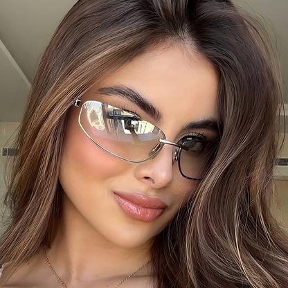 Trendy Y2K Retro Sunglasses with Metal Frame
