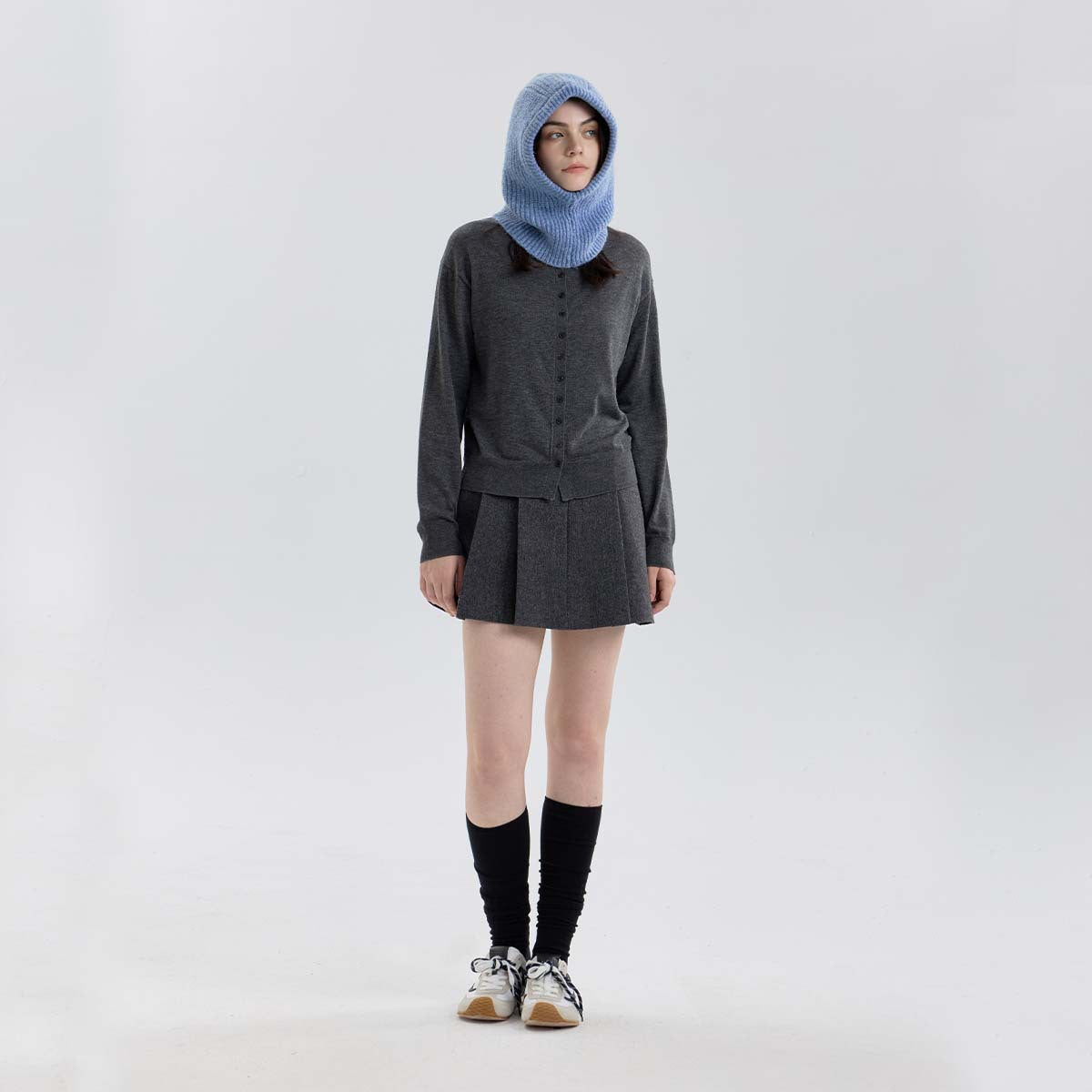Wool Blend Neck Warmer Balaclava Hat for Men and Women