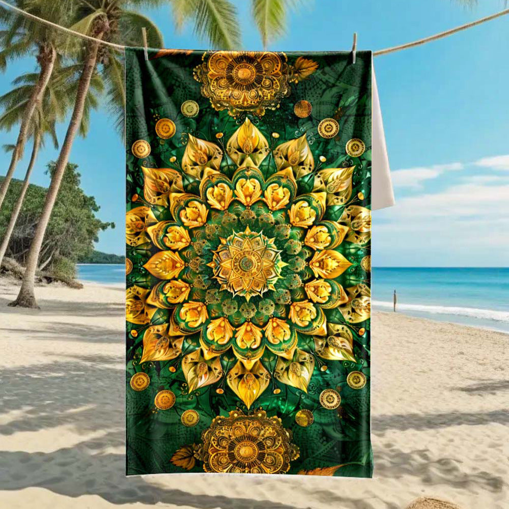 Ultra-Fine Microfiber Beach Towel Quick-Dry Bath Towel
