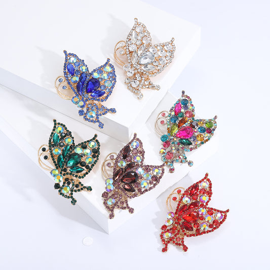 Luxury Rhinestone Butterfly Brooch Cute Fashion Accessory