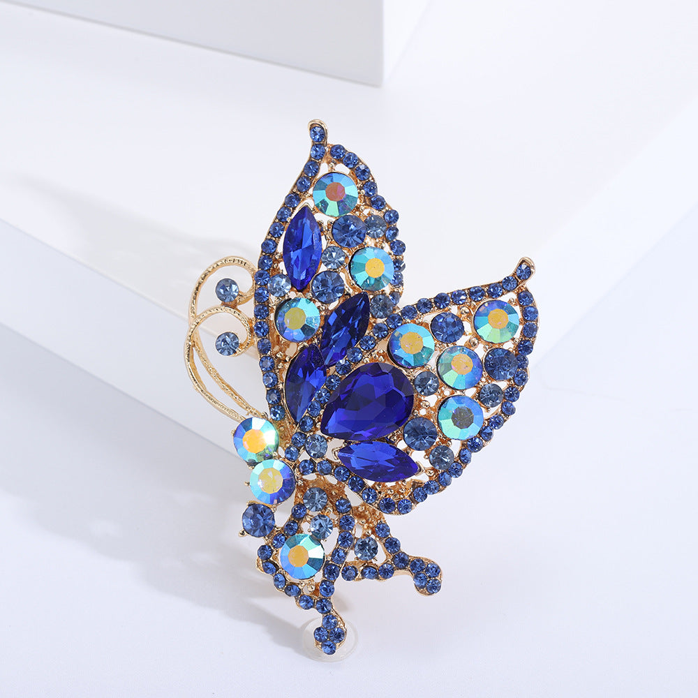 Luxury Rhinestone Butterfly Brooch Cute Fashion Accessory