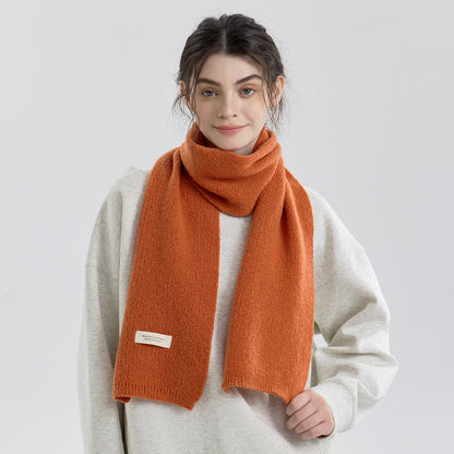 12-Color Solid Knit Scarf for Women and Men - Versatile Cozy Neck Warmer