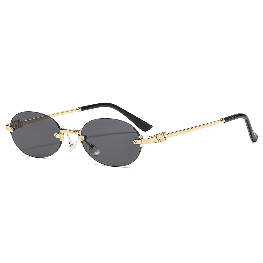 Oval Frame UV400 Sunglasses Stylish for Outdoor Activities