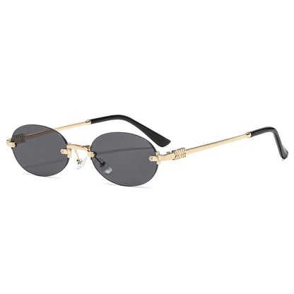 Oval Frame UV400 Sunglasses Stylish for Outdoor Activities