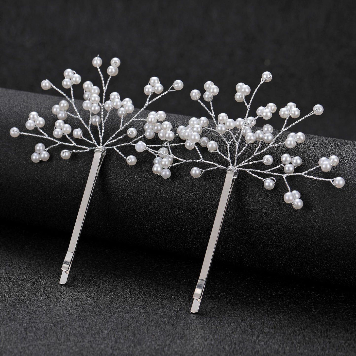 Starry Pearl Hair Clips Set of 2 Wedding Accessories