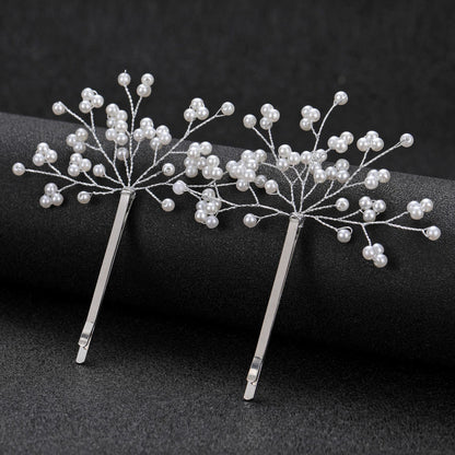 Starry Pearl Hair Clips Set of 2 Wedding Accessories