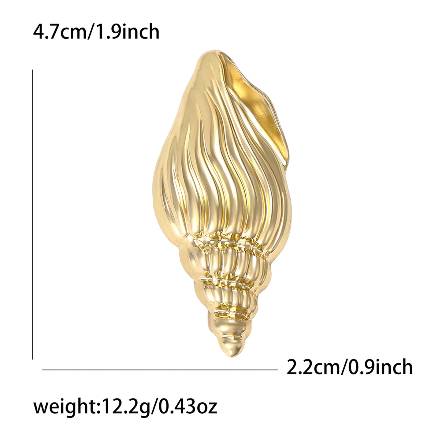 Stylish Sea Shell Brooch Unique High-End Fashion Pin