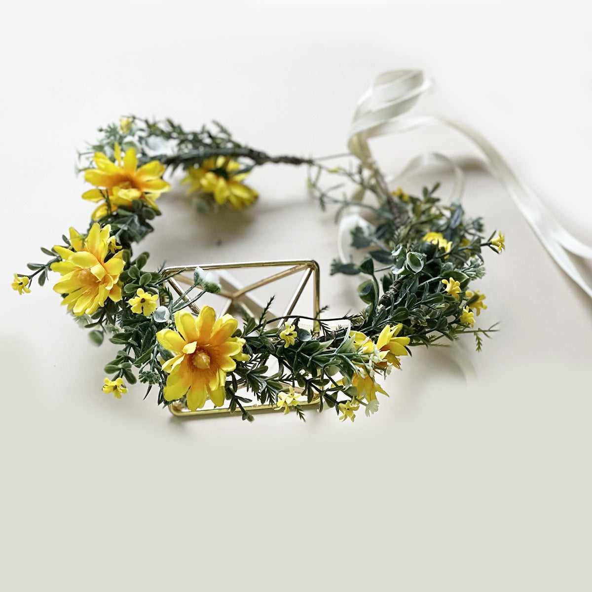 Floral Headband Wedding Hairpiece for Brides