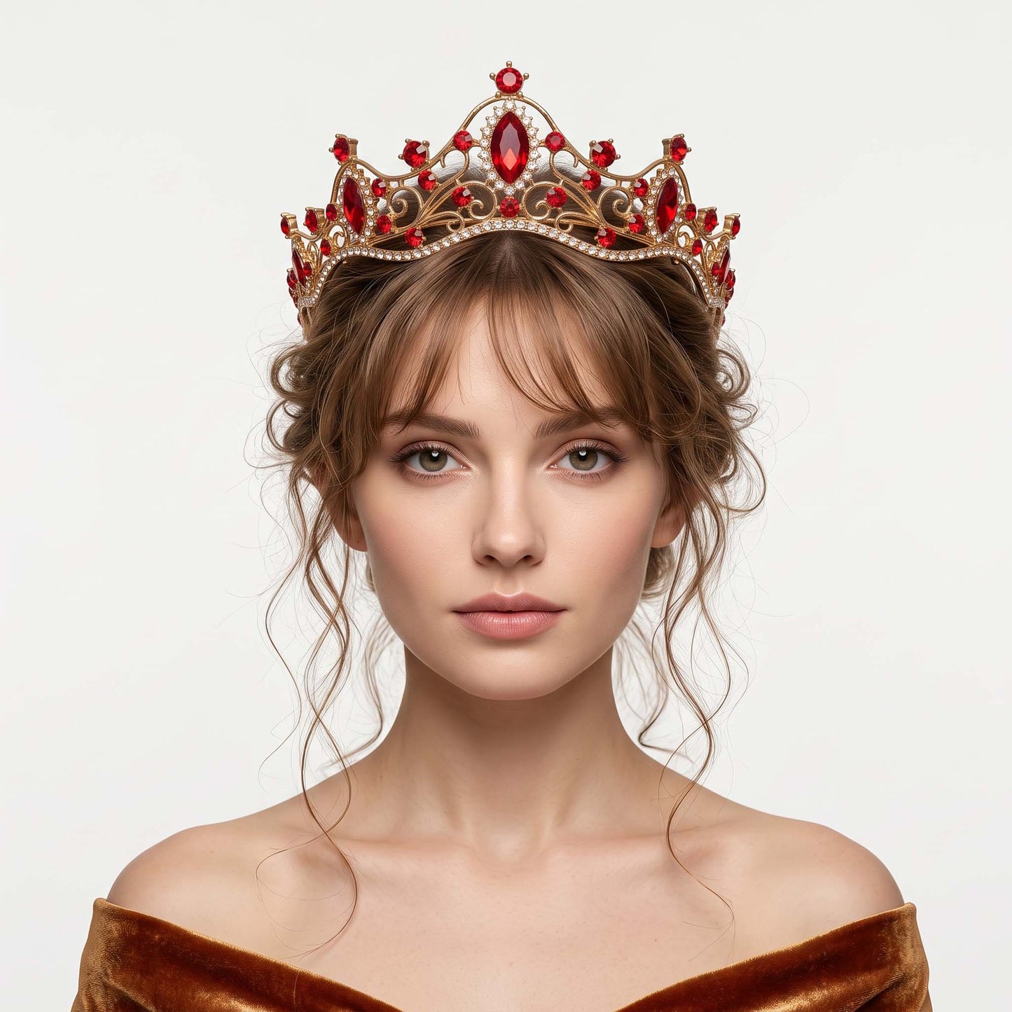 Elegant Crystal Crown Tiara Headband for Women
