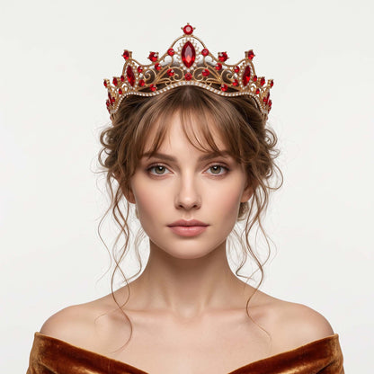 Elegant Crystal Crown Tiara Headband for Women