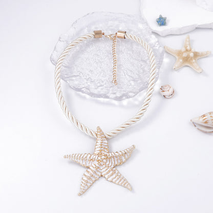 Starfish Pendant Necklace And Studs Ocean Casual