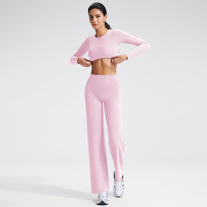 Backless Sports T-Shirt Set with Removable Pads for Women
