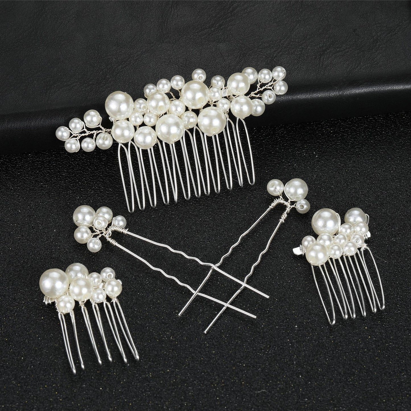 Retro Baroque Pearl Hair Fork Wedding Hair Set