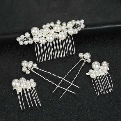Retro Baroque Pearl Hair Fork Wedding Hair Set