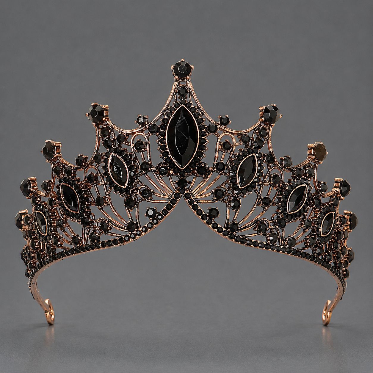 Baroque Style Crystal Crown for Weddings and Parties