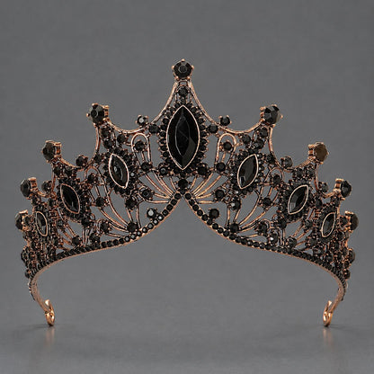 Baroque Style Crystal Crown for Weddings and Parties