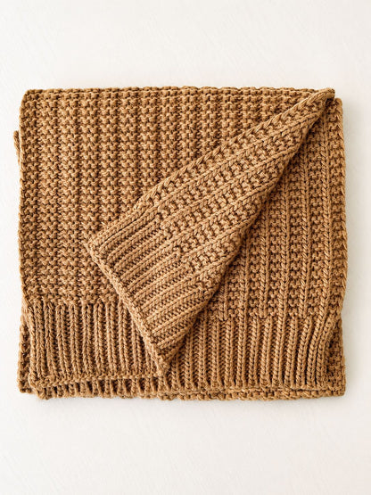 Solid Color Chunky Knit Scarf Stylish and Warm Neck Wrap