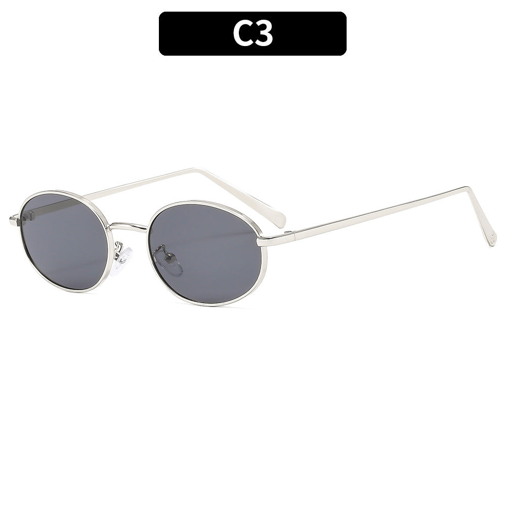Retro Oval Hip Hop Fashion Sunglasses UV400 Outdoor Shades