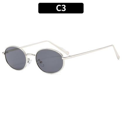 Retro Oval Hip Hop Fashion Sunglasses UV400 Outdoor Shades