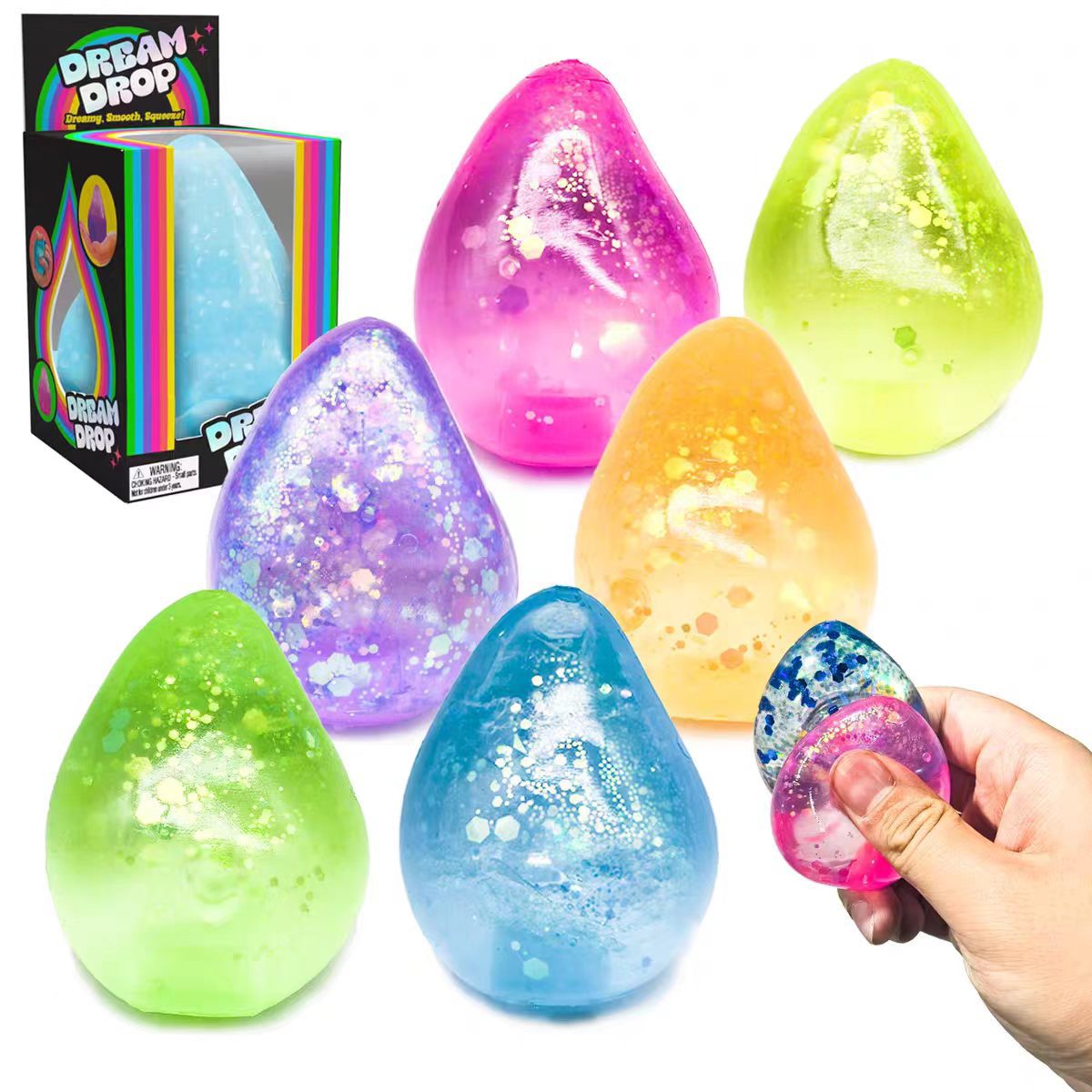 Squishy Waterdrop Design TPR Slow Rise Stress Toy