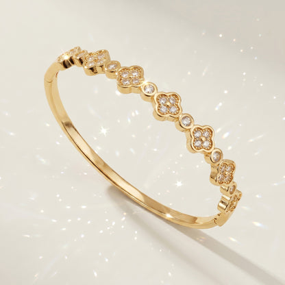 Stylish Open Cuff Bracelets with Zirconia for Weddings and Parties