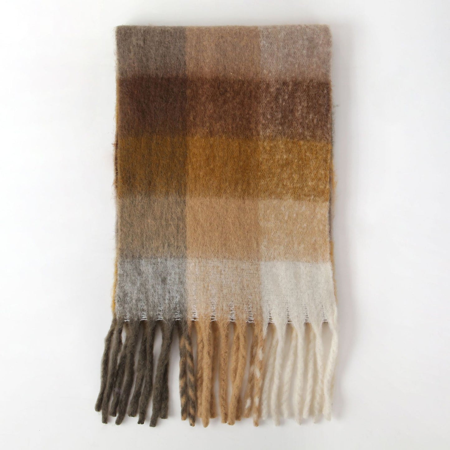 Trendy Plaid Scarf Plush Warm Women’s Shawl
