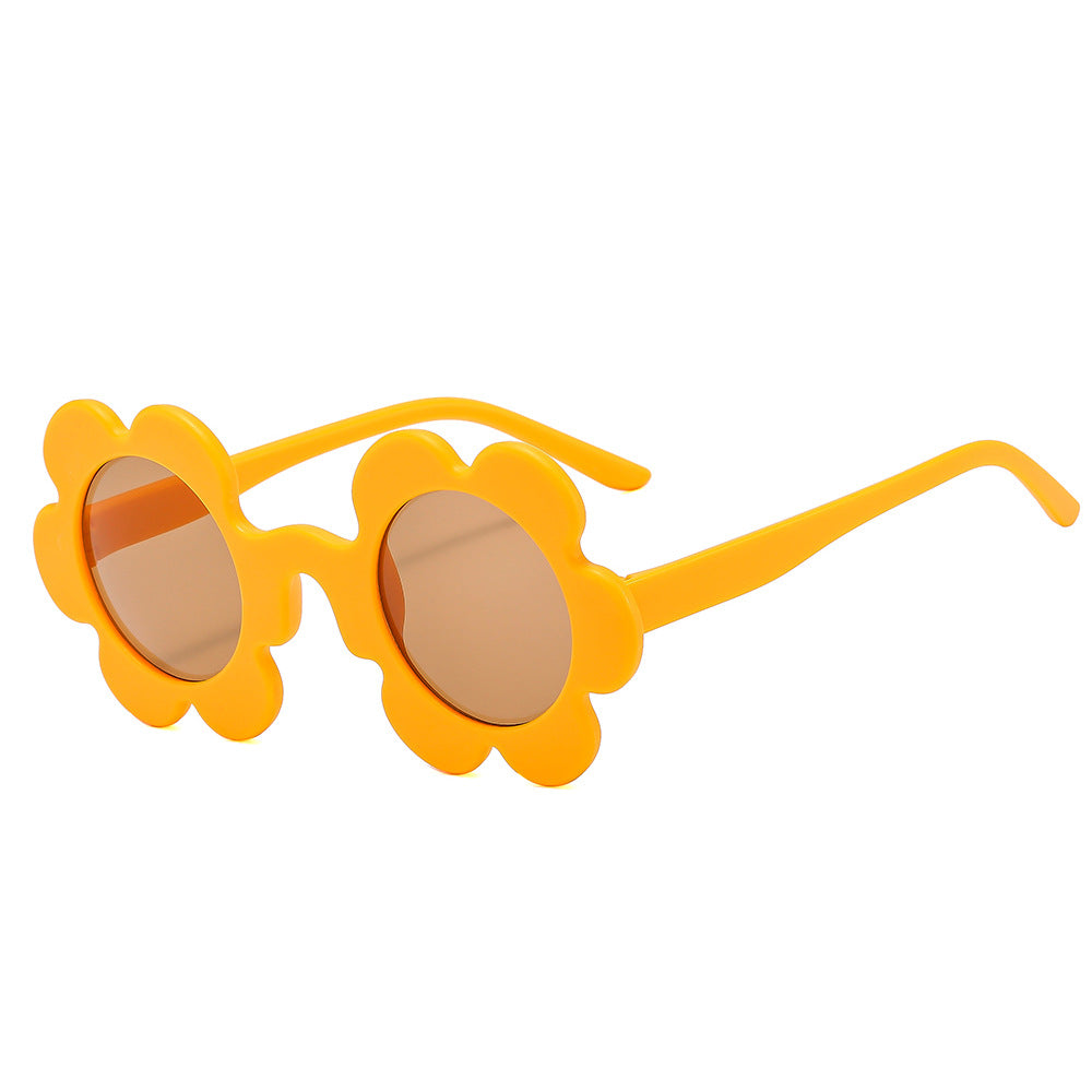 Trendy Floral Sunglasses Stylish Heart-Shaped UV400 Protection