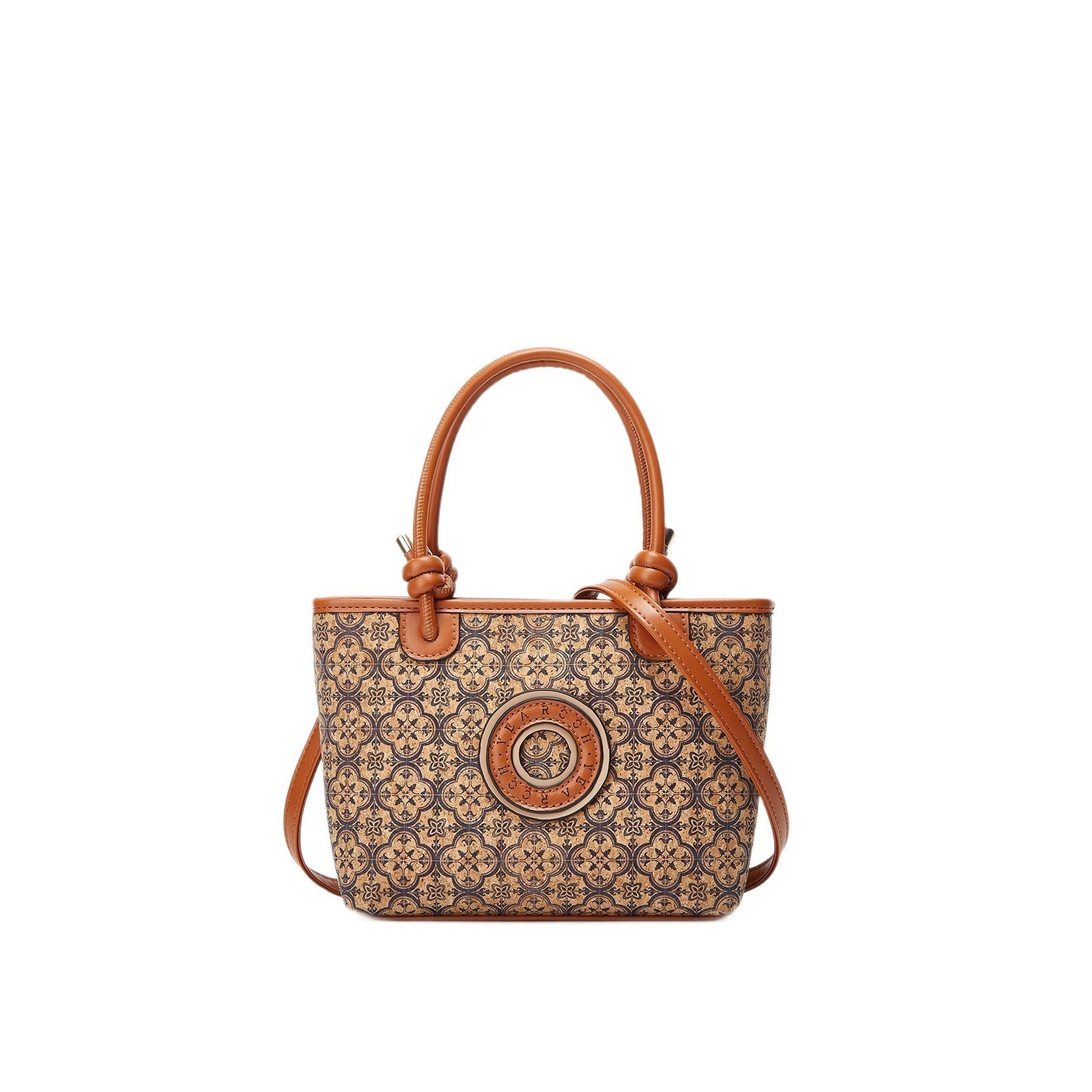 Vintage Cork Pattern Handbag Stylish Casual Tote Bag