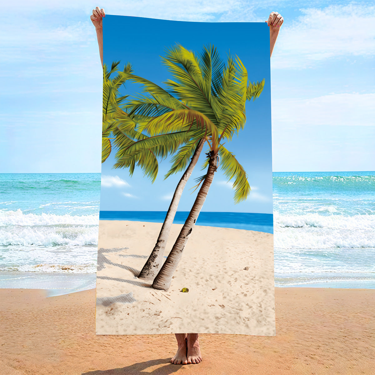 Printed Microfiber Beach Towel Absorbent Bath Towel