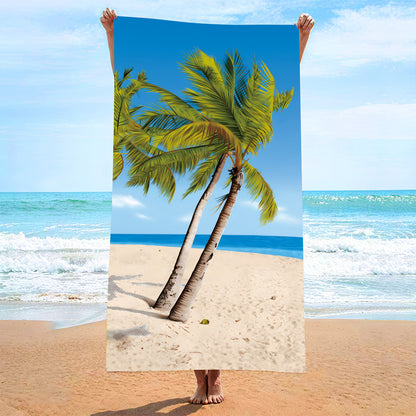 Printed Microfiber Beach Towel Absorbent Bath Towel