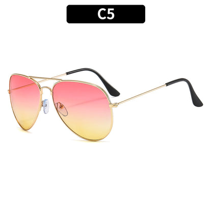 Retro Metal Frame Sunglasses with UV400 Protection