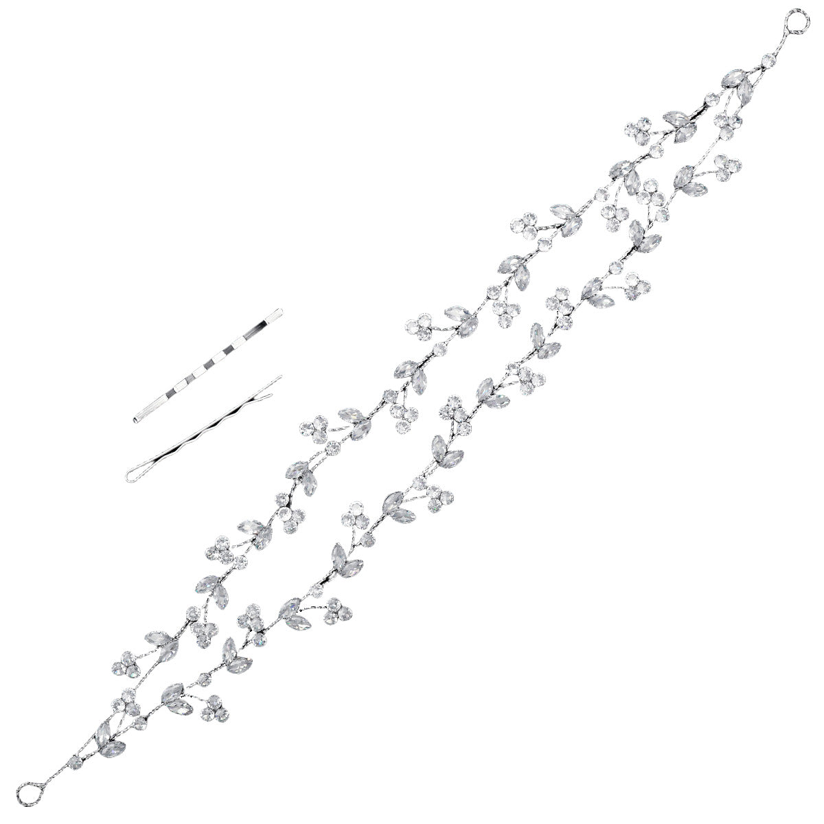 Bridal Crystal Headband Elegant Silver Hair Accessory for Weddings and Parties