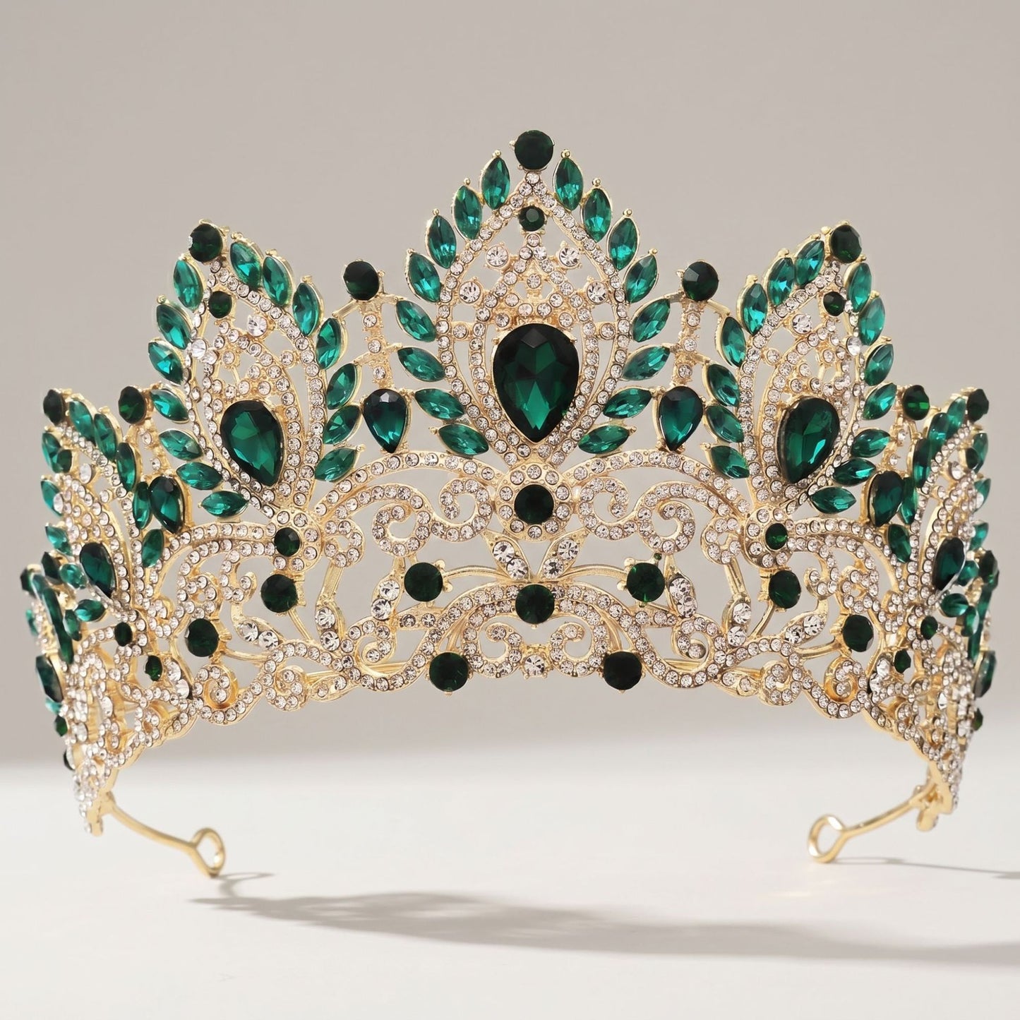 Luxury Bride Crown with Rhinestones for Weddings and Pageants