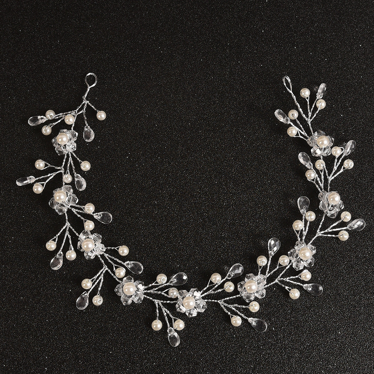 Pearl and Rhinestone Handmade Wedding Hairband